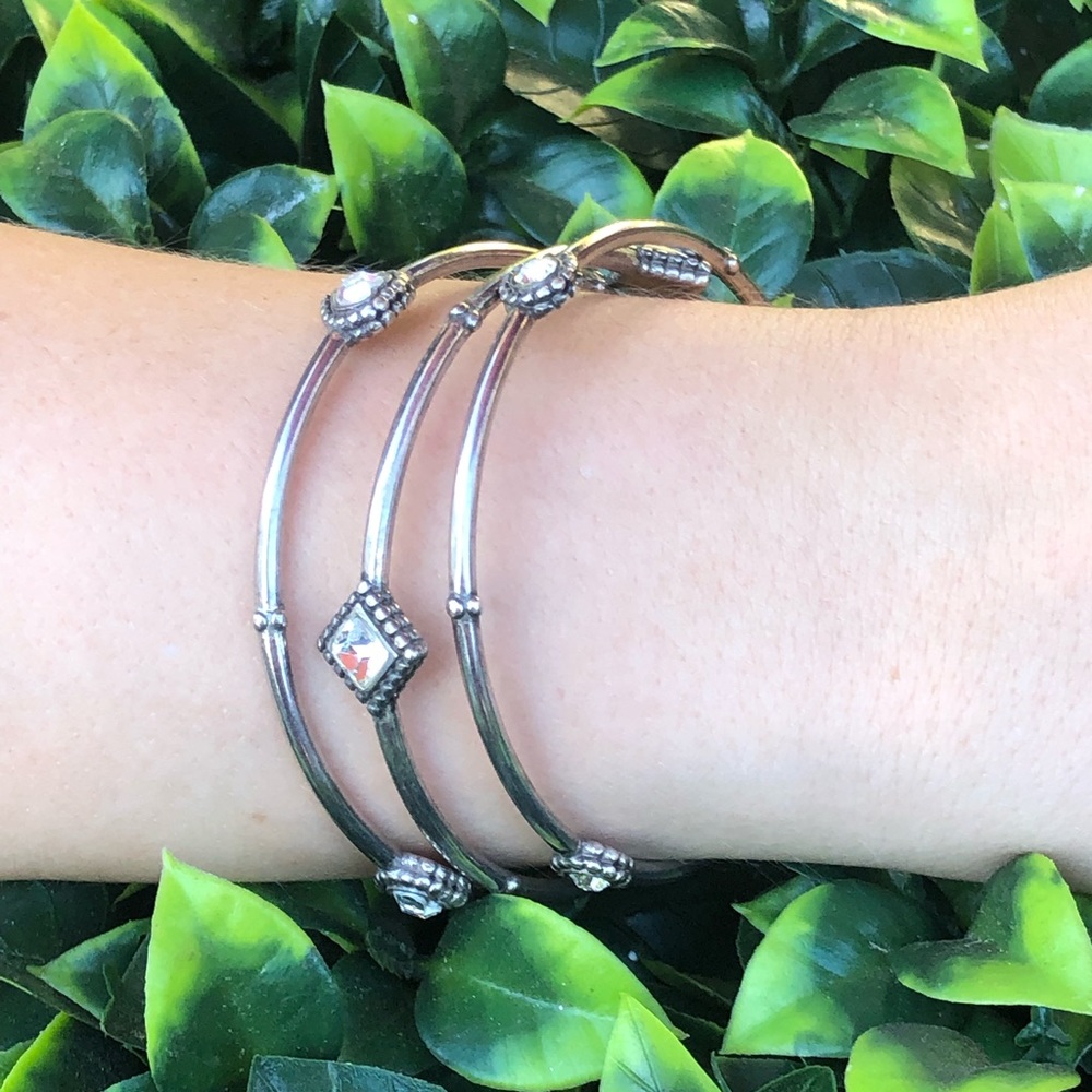 Brighton silver bangles (3)